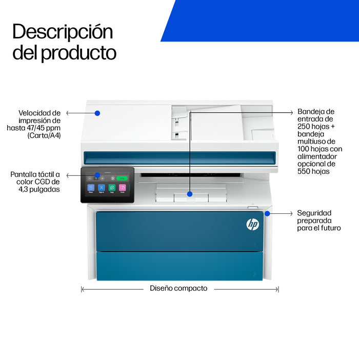 EAN 0198828835260 - HP LaserJet Pro MFP 4113fdn Laser A4 1200 x 1200 DPI 45 ppm Wifi imagen 4