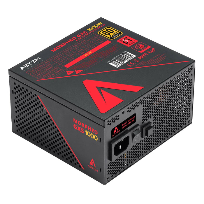 EAN 8436617920134 - ABYSM Morpheo GX5 1000W unidad de fuente de alimentación 20+4 pin ATX ATX Negro, Rojo imagen 2