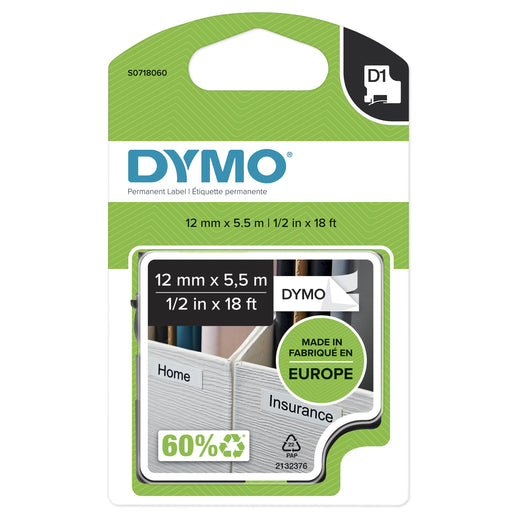EAN 5411313169592 - DYMO D1 Durable - Black on White - 12mm cinta para impresora de etiquetas Negro sobre blanco imagen 1