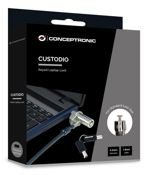 EAN 4015867245309 - Conceptronic CUSTODIO02BSM cable antirrobo Negro 1,8 m imagen 3