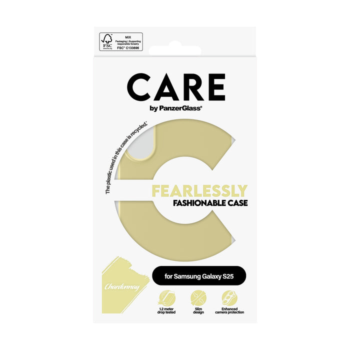 EAN 5715685016332 - PanzerGlass CARE™ by ® Case Chardonnay Samsung Galaxy S25 funda para teléfono móvil Amarillo imagen 3