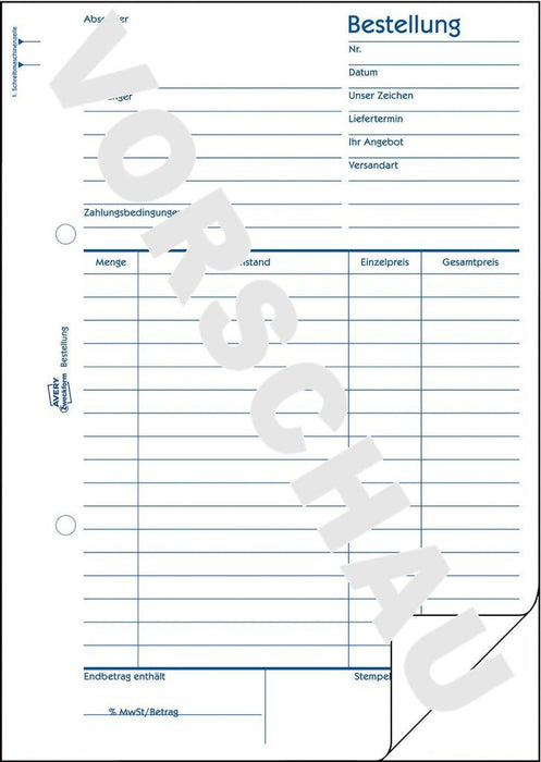 EAN 4004182014066 - Avery 1406 hoja y libro contables A5 50 páginas imagen 2
