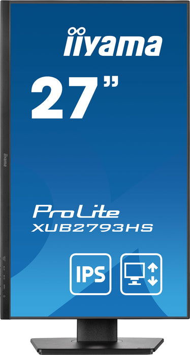 EAN 4948570124633 - iiyama ProLite XUB2793HS-B7 pantalla para PC 68,6 cm (27") 1920 x 1080 Pixeles Full HD LED Negro imagen 3
