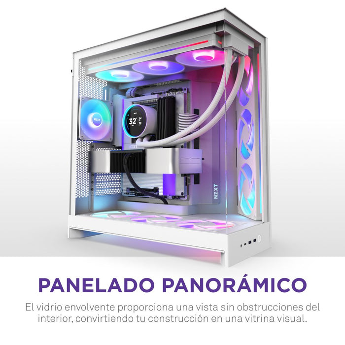 EAN 5056547207674 - NZXT H9 Flow RGB+ Midi Tower Blanco imagen 7