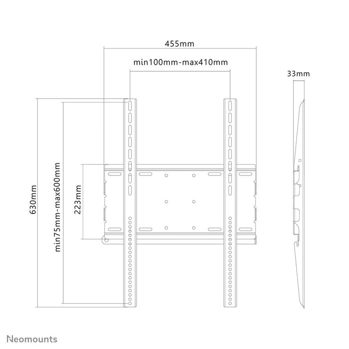 EAN 8717371442590 - Neomounts PLASMA-WP100 soporte para pantalla de señalización 2,16 m (85") Negro imagen 3