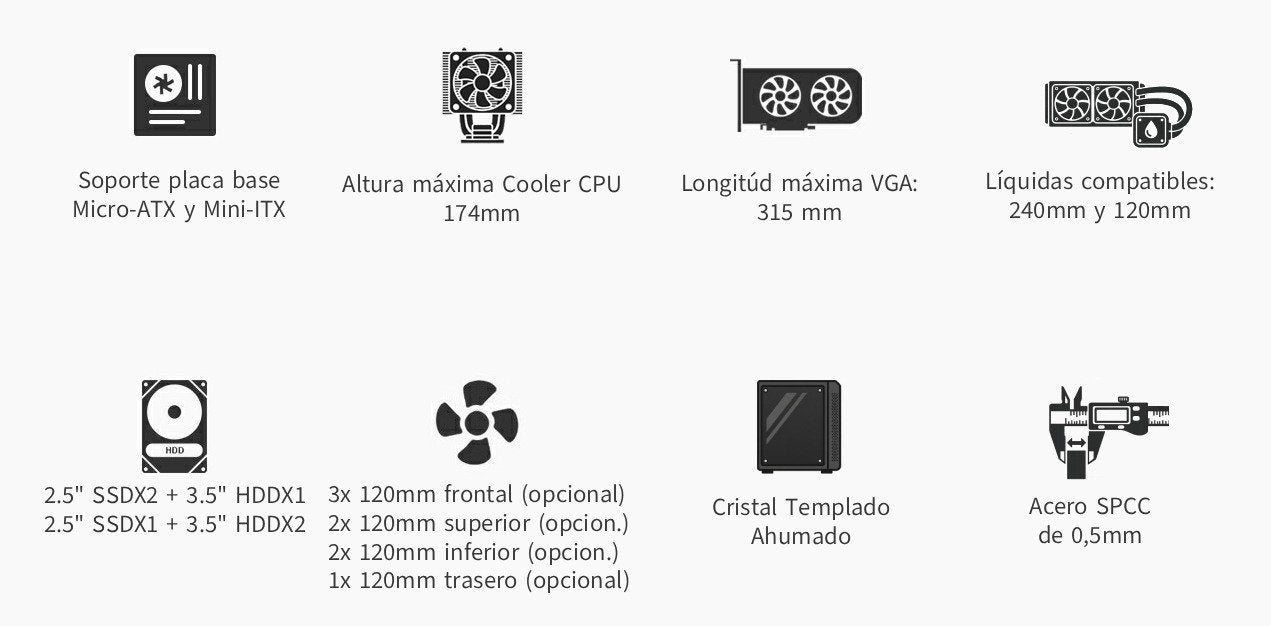 EAN 8436624423567 - CoolBox COO-CHA-GM350-0 carcasa de ordenador Negro imagen 12