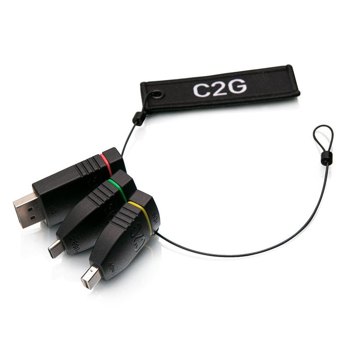 EAN 757120298786 - C2G 29878 cambiador de género para cable 3x HDMI Mini DisplayPort, DisplayPort, USB C Negro imagen 3