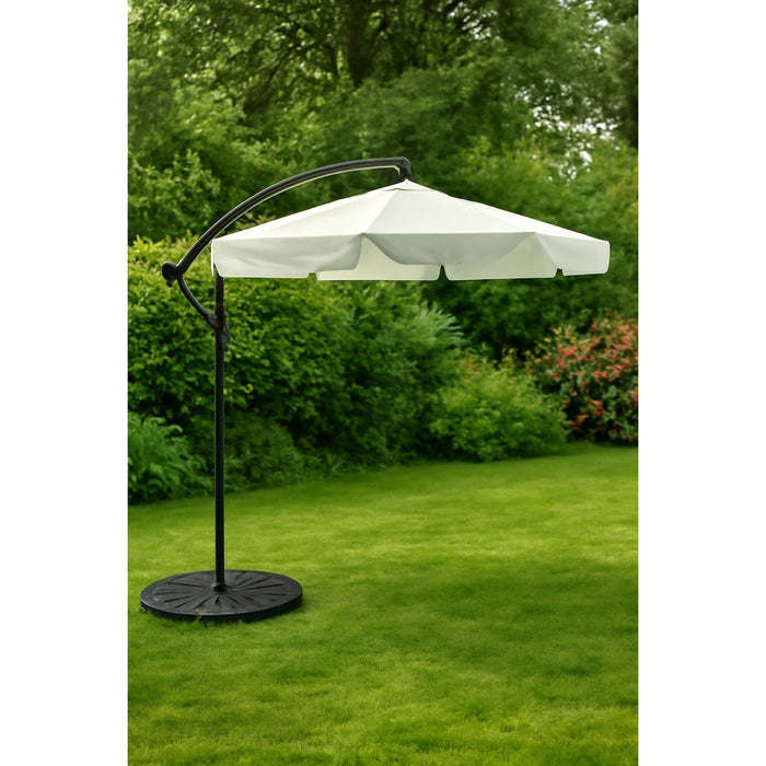 EAN 5907207224381 - Extralink Black Forest Garden Umbrella with Side Panels, Large 3m Beige Cantilever Sombrilla colgante Hex imagen 4