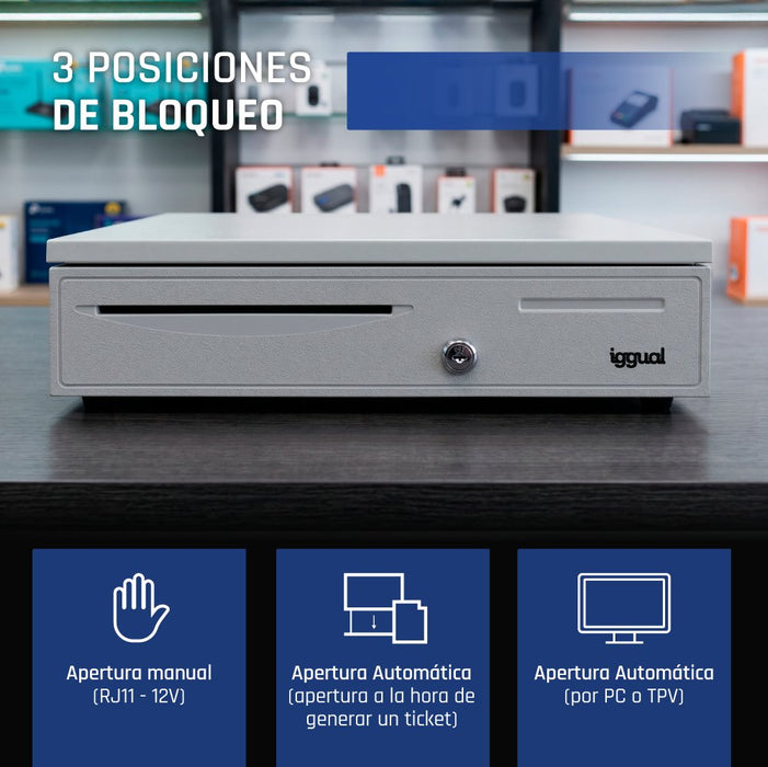 EAN 8435364317440 - iggual IRON-50W Cajón de efectivo automático y manual imagen 8