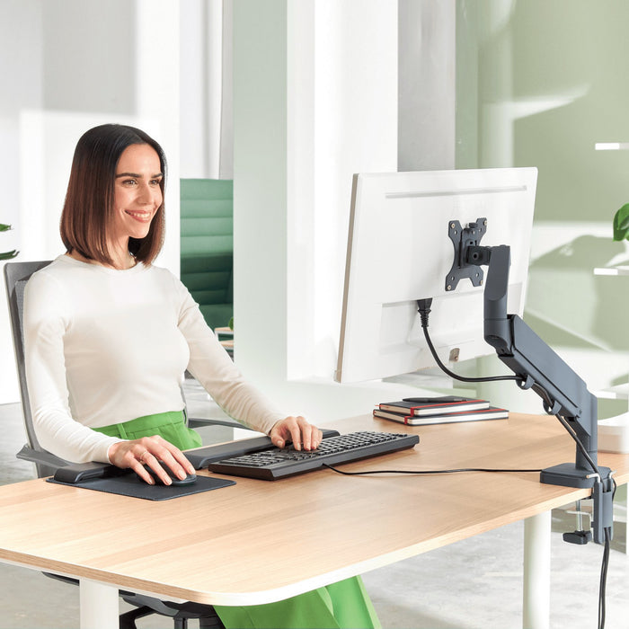 EAN 4002432134663 - Leitz 64890089 soporte para monitor 81,3 cm (32") Escritorio Gris imagen 2