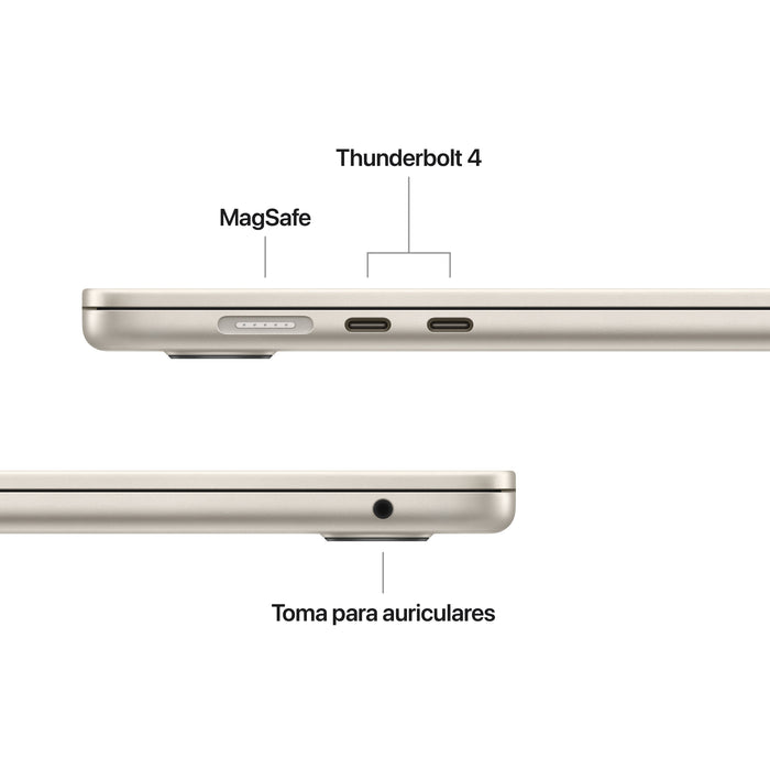 EAN 195950696790 - Apple MacBook Air Apple M Portátil 38,9 cm (15.3") Wi-Fi 7 (802.11be) macOS Tahoe Beige imagen 6
