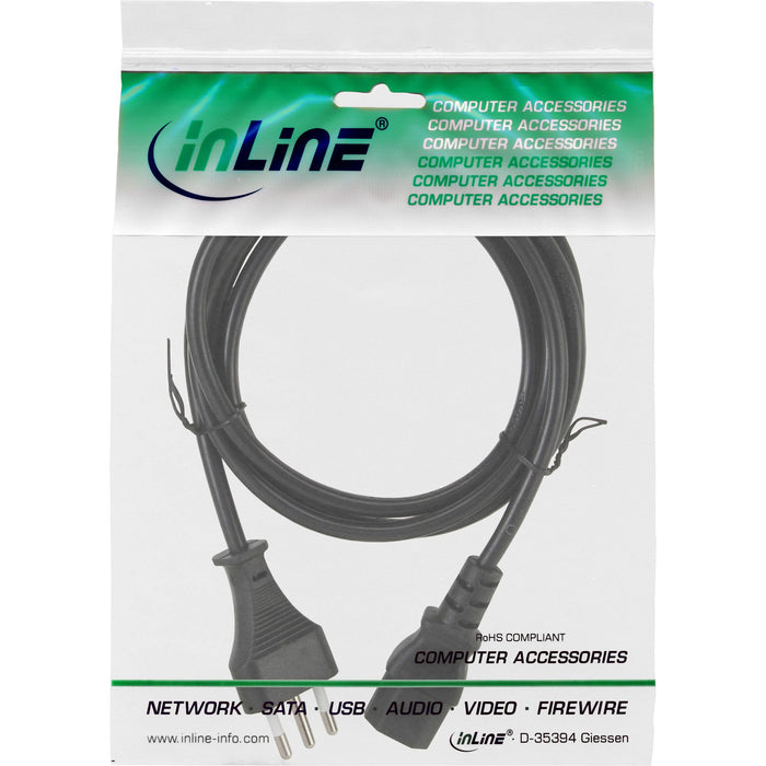 EAN 4043718264940 - InLine 16653I cable de transmisión Negro 3 m Enchufe tipo L C13 acoplador imagen 2