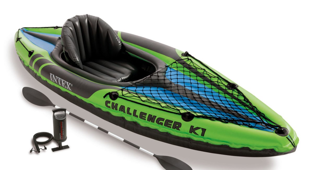 EAN 6941057463056 - Intex K1 1 personas(s) Negro, Azul, Verde, Gris Cloruro de polivinilo (PVC) Kayak inflable imagen 1