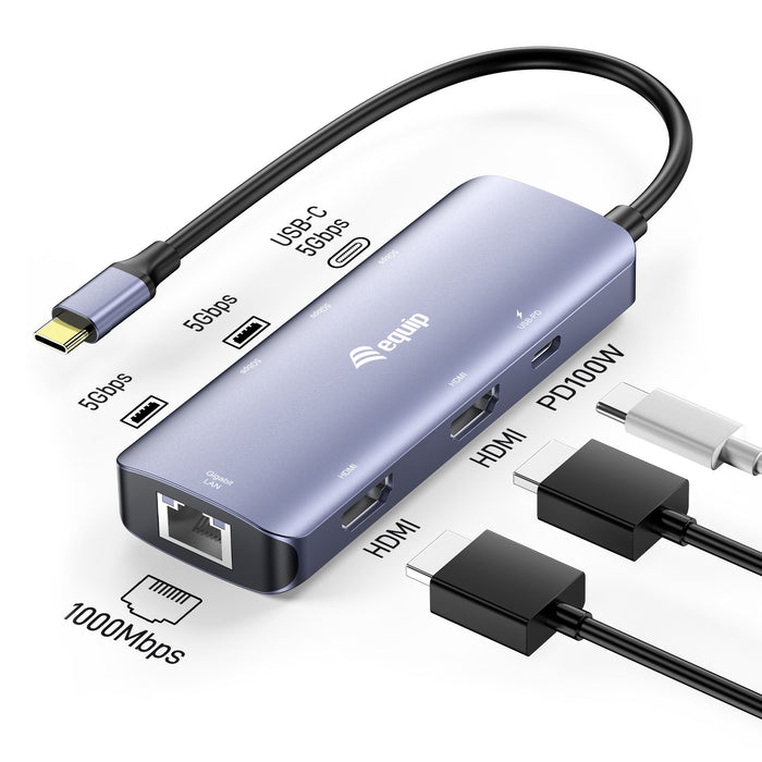 EAN 4015867245262 - Equip 133501 base para portátil y replicador de puertos Alámbrico USB 3.2 Gen 1 (3.1 Gen 1) Type-C Gris imagen 2