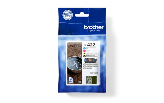 EAN 4977766818926 - Brother LC422VALDR cartucho de tinta 4 pieza(s) Original Rendimiento estándar Negro, Cian, Magenta, Amari imagen 1