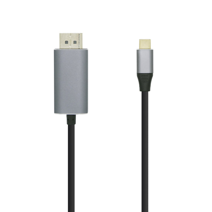 EAN 8436574704334 - AISENS A109-0394 adaptador de cable de vídeo 0,8 m USB Tipo C Aluminio, Negro imagen 1