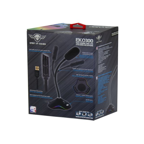 EAN 3700104424555 - Spirit of Gamer EKO300 Negro Micrófono para videoconsola imagen 5