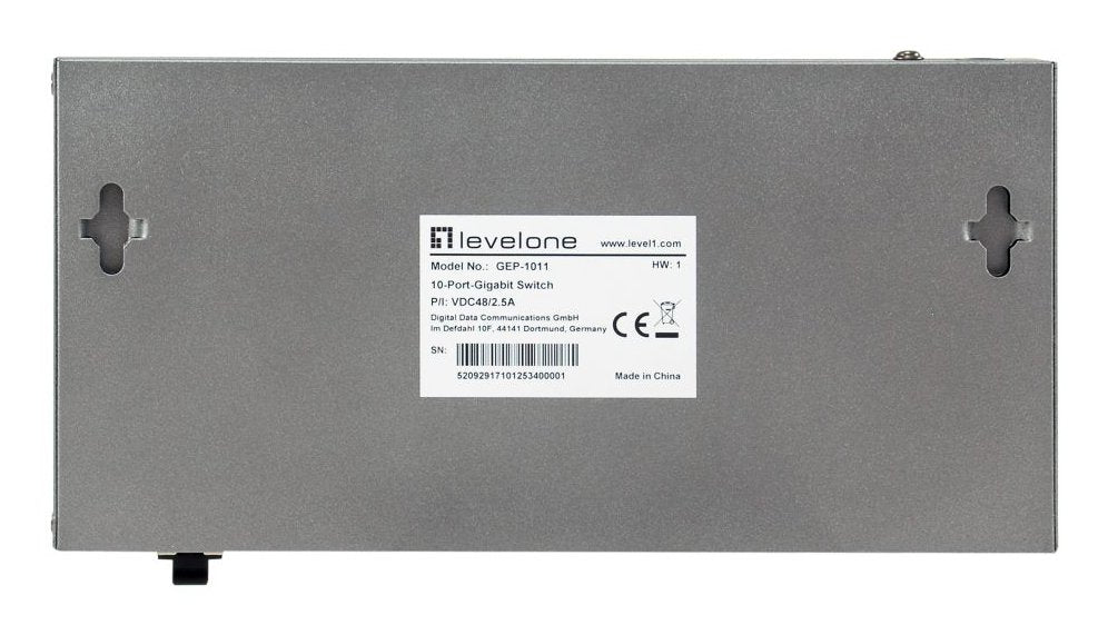 EAN 4015867241110 - LevelOne GEP-1011 switch No administrado L2 Gigabit Ethernet (10/100/1000) Energía sobre Ethernet (PoE) M imagen 5