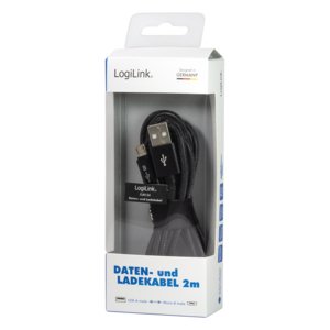 EAN 4052792050936 - LogiLink CU0134 cable USB USB 2.0 2 m USB A Micro-USB B Negro, Gris imagen 4