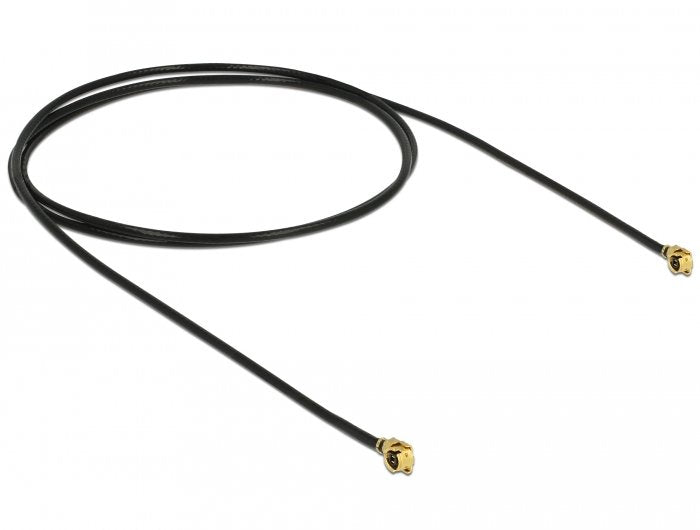 EAN 4043619896110 - DeLOCK 89611 cable coaxial 1.13 0,5 m MHF (I-PEX) Negro, Oro imagen 2