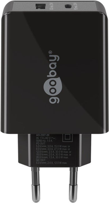 EAN 4040849616730 - Goobay 61673 cargador de dispositivo móvil Universal Negro Corriente alterna Carga rápida Interior imagen 2
