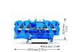 EAN 4017332999304 - Wago 2002-1404 bloque de terminales Azul imagen 2