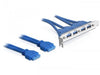 EAN 4043619829743 - DeLOCK 2 x USB 3.0 19-pin - 4 x USB 3.0-A imagen 1