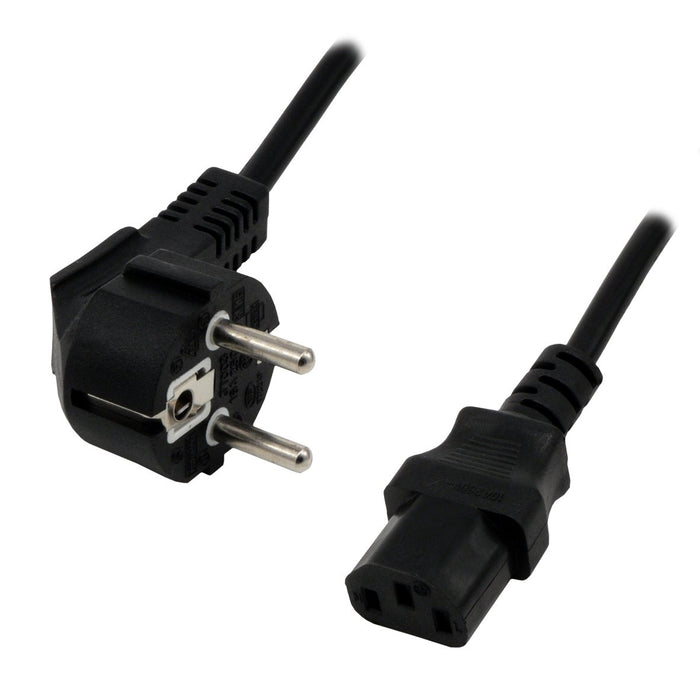 EAN 3700224714055 - MCL Power Cable Black 2.0m Negro 2 m C13 acoplador Enchufe tipo F imagen 1
