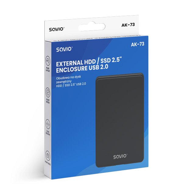 EAN 5901986048831 - Savio SAVAK-73 caja para disco duro externo Carcasa de disco duro/SSD Negro 2.5" imagen 4