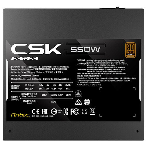 EAN 761345201025 - Antec CSK550DC unidad de fuente de alimentación 550 W 24-pin ATX ATX Negro imagen 8