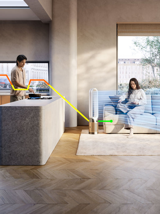 EAN 5025155100837 - Dyson Purifier Cool PC2 De-NOx 61,5 dB 40 W Oro, Blanco imagen 4