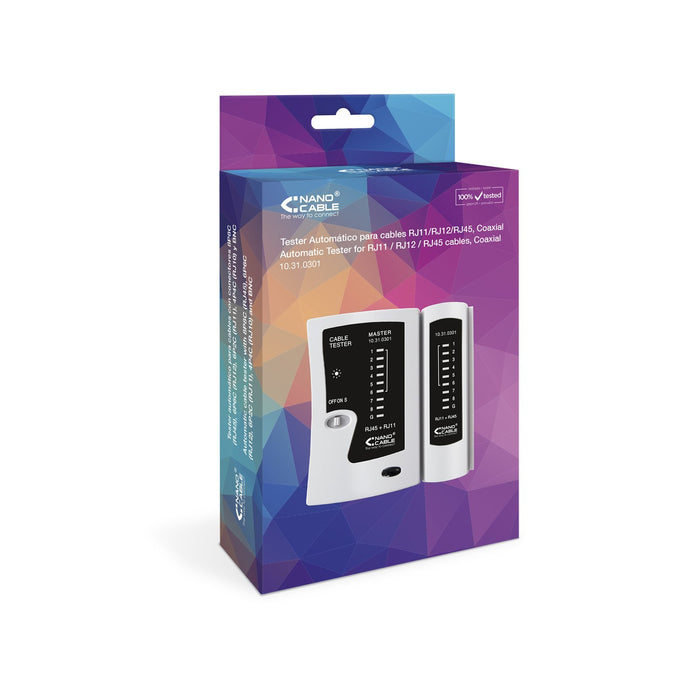 EAN 8433281001275 - Nanocable 10.31.0301 comprobador de cables de red Grisimagen 5)