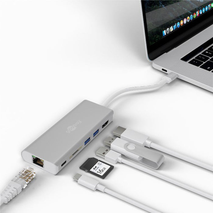 EAN 4040849767883 - Goobay 76788 base para portátil y replicador de puertos USB Tipo C Plata imagen 6