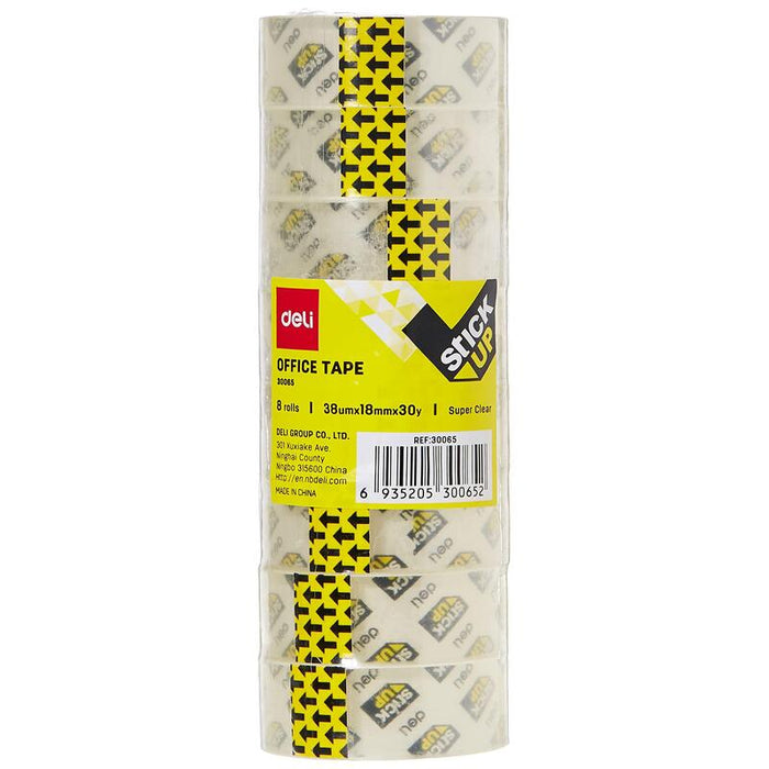 Deli Cinta Adhesiva 18mm X 27m Transparent 8 Unidades