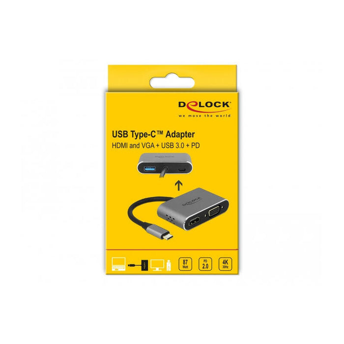 Delock 64074 Hub De Interfaz Usb 3.2 Gen 1 (3.1 Gen 1) Type-C Gris
