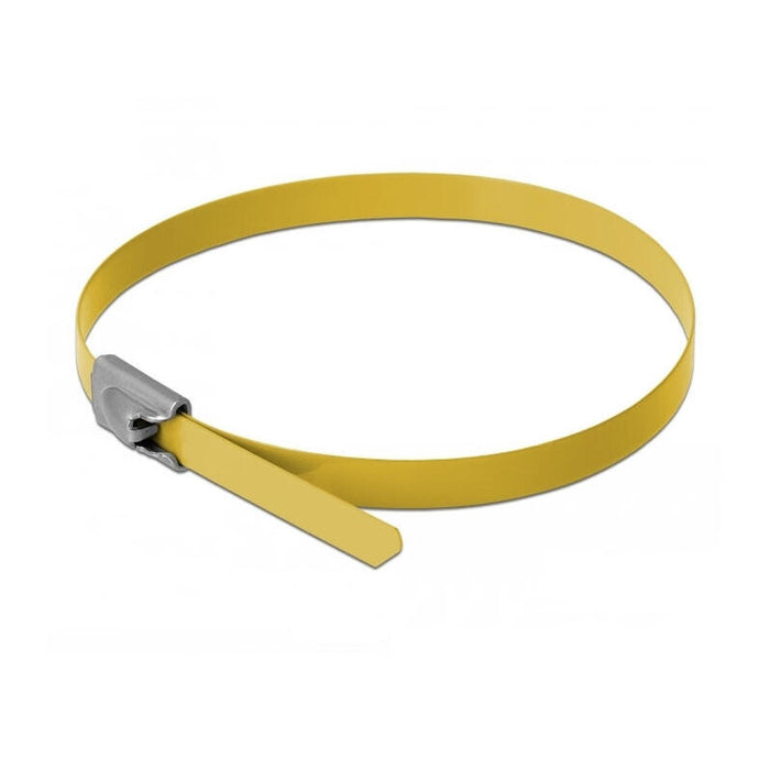 Delock Bridas De Acero Inoxidable L 300 X B 4,6 Mm Amarillo 10 Piezas