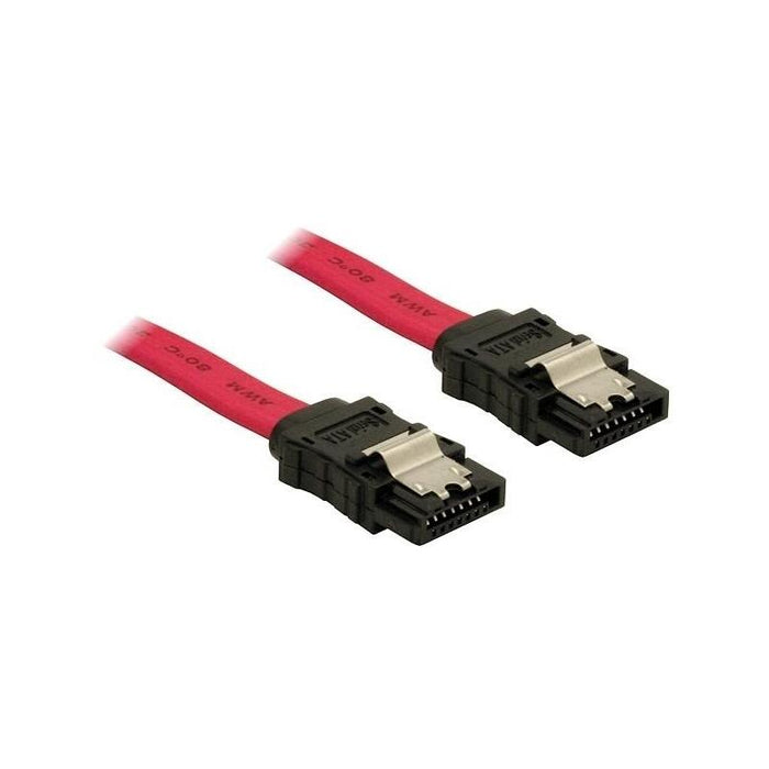Delock Sata Cable 70cm Gerade/Gerade Metall Rojo