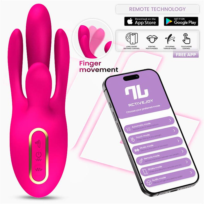 Derek Vibrador Con Movimiento Finger 3 Motores Y App