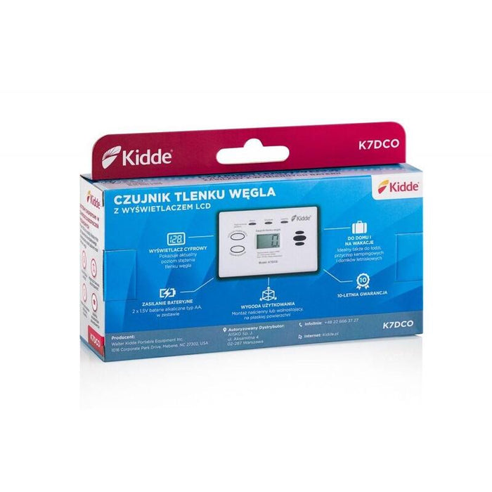 Detector De Monóxido De Carbono Kidde K7dco Con Pantalla Blanco