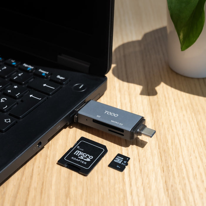 EAN 8433281015609 - TooQ TQR-3001G lector de tarjeta USB 3.0 Type-A/Type-C imagen 4