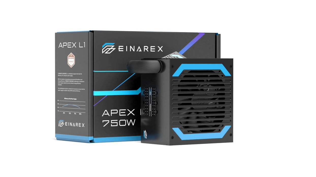 EAN 6977277363678 - Einarex EXPS-XL1-750-BK unidad de fuente de alimentación 24-pin ATX ATX Negro imagen 5