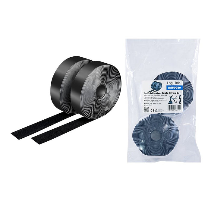 EAN 4052792067514 - LogiLink KAB0080 presilla Velcro cable tie Negro 2 pieza(s) imagen 7