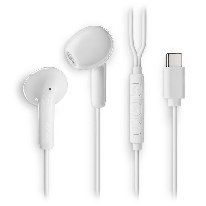 EAN 8435430627176 - NGS CROSS GLIDE Auriculares Alámbrico Dentro de oído Llamadas/Música USB Tipo C Blanco imagen 3