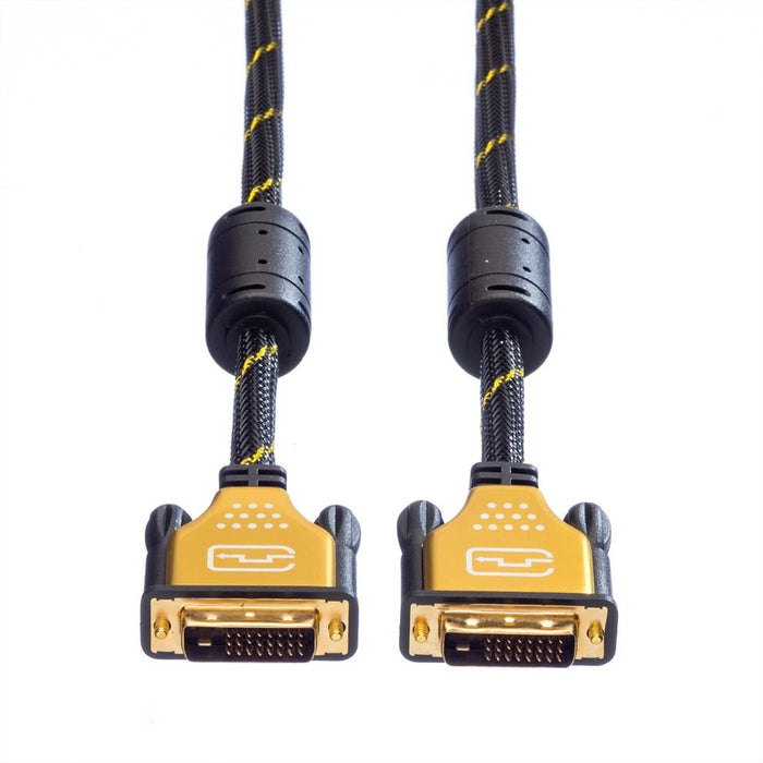 EAN 7611990194582 - ROLINE 11.04.5514 cable DVI 5 m DVI-D Negro, Oro imagen 4