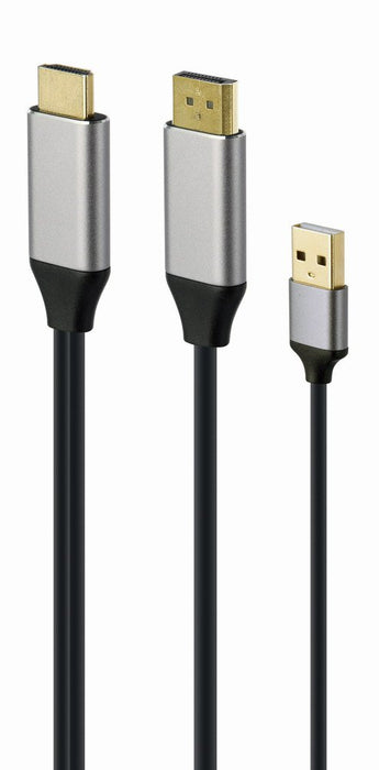 EAN 8716309124553 - Gembird A-HDMIM-DPM-01 adaptador de cable de vídeo 2 m HDMI tipo A (Estándar) DisplayPort Negro imagen 3