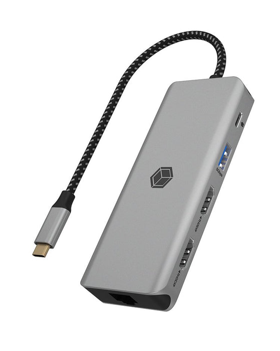 EAN 4250078173908 - ICY BOX IB-DK4012-CPD Alámbrico USB 3.2 Gen 1 (3.1 Gen 1) Type-C Antracita, Negro imagen 1