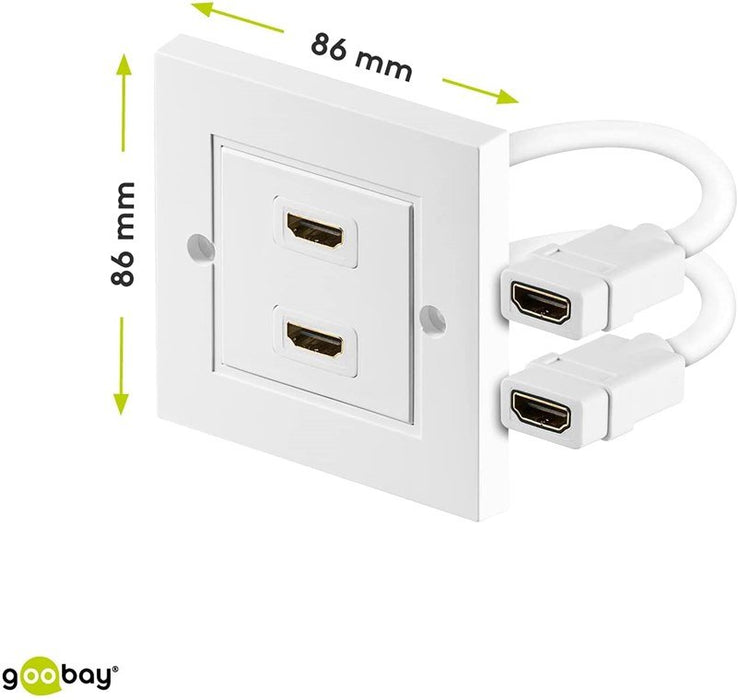EAN 4040849517235 - Goobay 51723 toma de corriente 2 x HDMI Blanco imagen 3