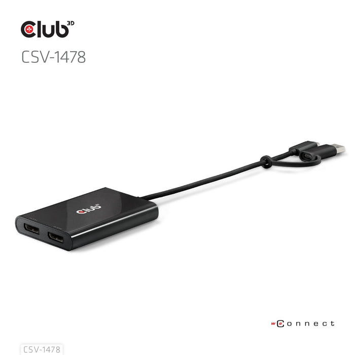 EAN 8719214472993 - CLUB3D CSV-1478 divisor de video USB Tipo C 2x DisplayPort imagen 12