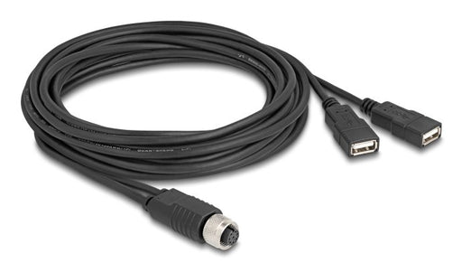 EAN 4043619606511 - DeLOCK 60651 cable para sensor y actuador 3 m M12 2 x USB Type-A Negro imagen 1