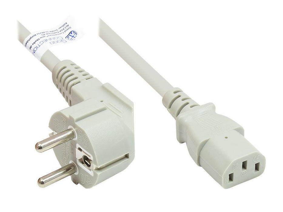 EAN 4014619168460 - Alcasa P0130-GR018 cable de transmisión Blanco 1,8 m Enchufe tipo E+F C13 acoplador imagen 1